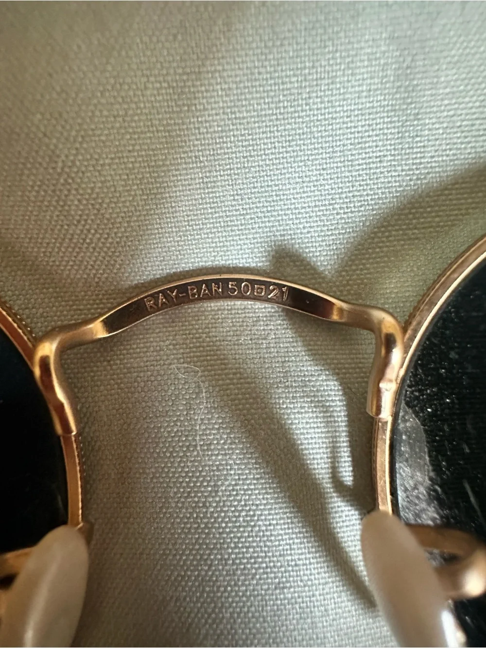 Ray-Ban Round Metal Gold Frame Polarized Sunglasses